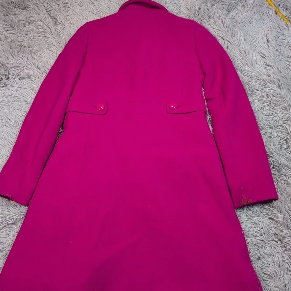 J. Crew Jacket Womens 4 Pink Wool Blend Coat Comort Preppy Button Up Pockets - Picture 2 of 16